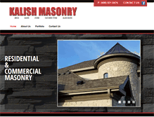 Tablet Screenshot of kalishmasonry.com